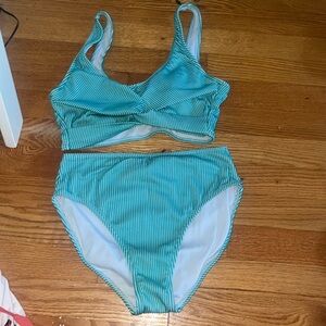 bikini top and bottom teal